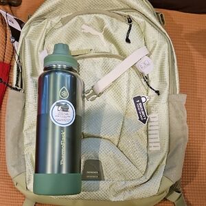 Puma Light Green Backpack with ThermoFlask